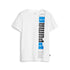 T-shirt bianca da bambino con logo sul petto sinistro Puma, Abbigliamento Sport, SKU a762000067, Immagine 0